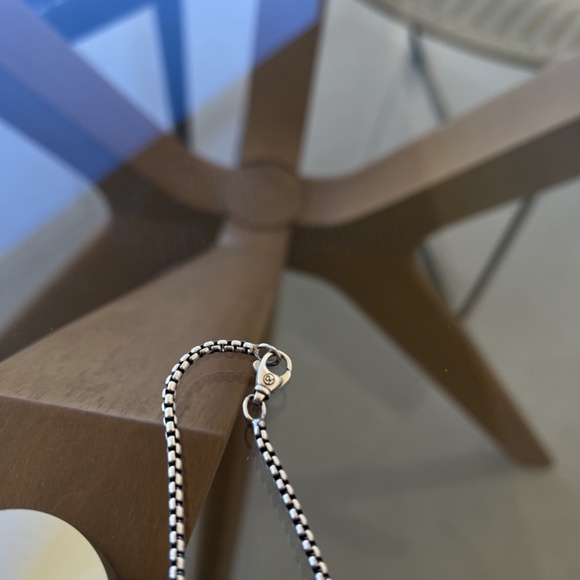 David Yurman Sterling Silver Maritime Anchor Pendant with Black Diamonds - Picture 6 of 7